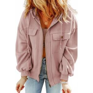 NEW LITTLE DAISY CLOSET zip & go cozy sweatshirt in dusty pink